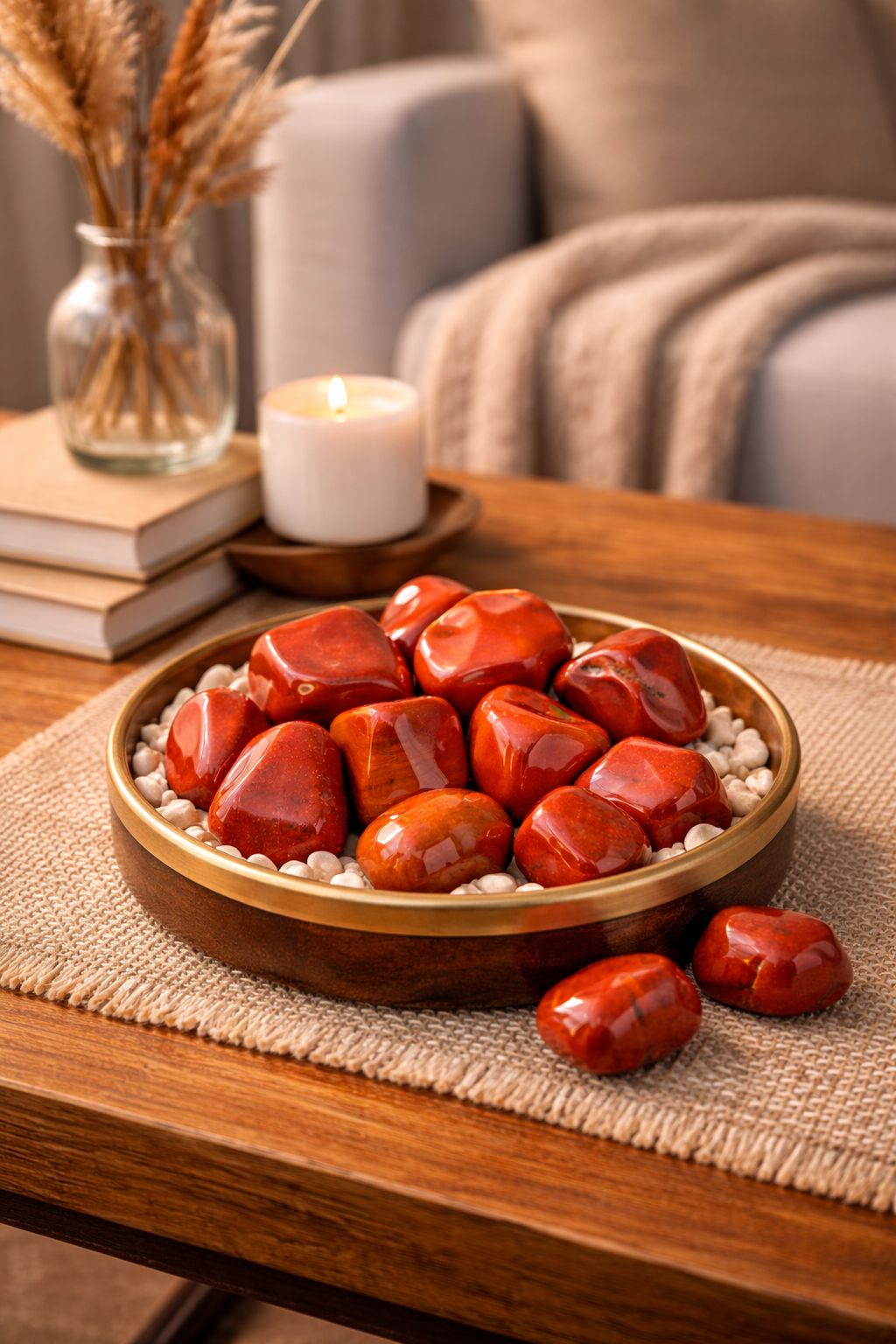 Polished Decorative Crystal Stones for Home Décor, Meditation & Positive Energy (Set of 10 pcs)